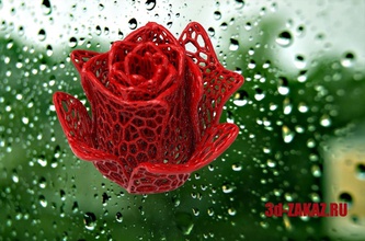 rose design voronoi blume kunst mathematisch schönheit dekoration symbol gedruckt dekor ornament modern 3d print model - Mito3D