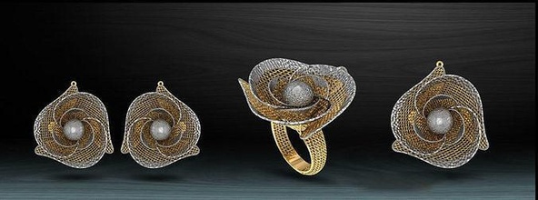 rosa electro fusion moda anillo oro imprimible joya joyería compromiso belleza arte solitario listo vestir pavo turco italia italiano anillos 3d print model - Mito3D