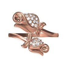 Rose Engagement Ring Mode Luxus Schmuck Design Frau druckbar Sterling Silber Liebe Juwel Ringe 3d print model - Mito3D