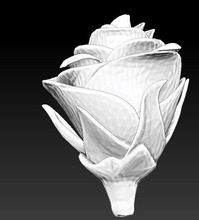 rosa fiore stampabile amore germoglio fiori rose mazzo giardino foglia petalo cnc 3d solido alto hi risoluzione zbrush gioielleria 3d print model - Mito3D