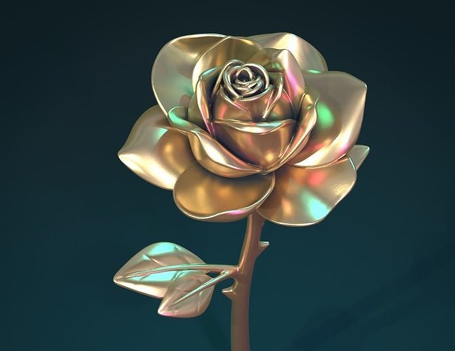rosa fiore arte scultura pianta floreale giglio petalo natura sculture 3D print model - Mito3D