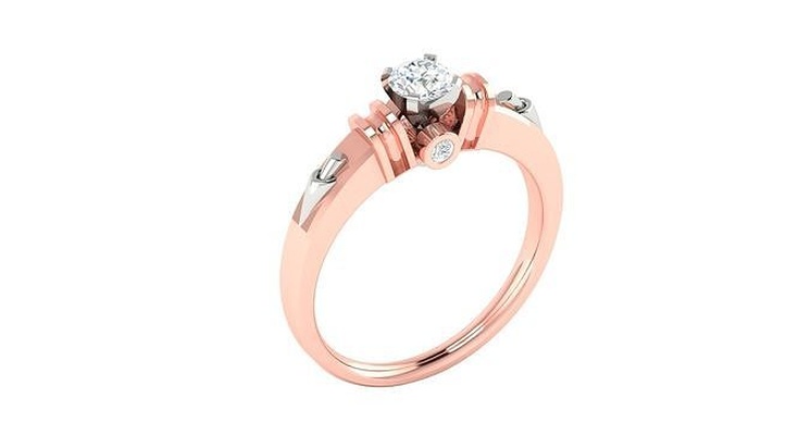 gül altın diamond ring 3dm stl dosya dc lr 0961 yüzükler düğün nişan mücevher elmas yüzük yazdırılabilir üst düzey elmas kokteyl yüzüğü takı yüzükleri platin solitaire italiano çift bant moda yalıtılmış parlıyor 3d print model - Mito3D