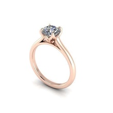 rose gold love solitaire diamond ring jewel gem engagement wedding jewellery silver jewelry engagem fashion sterling pendant necklace beauty earrings pendants rings 3d print model - Mito3D