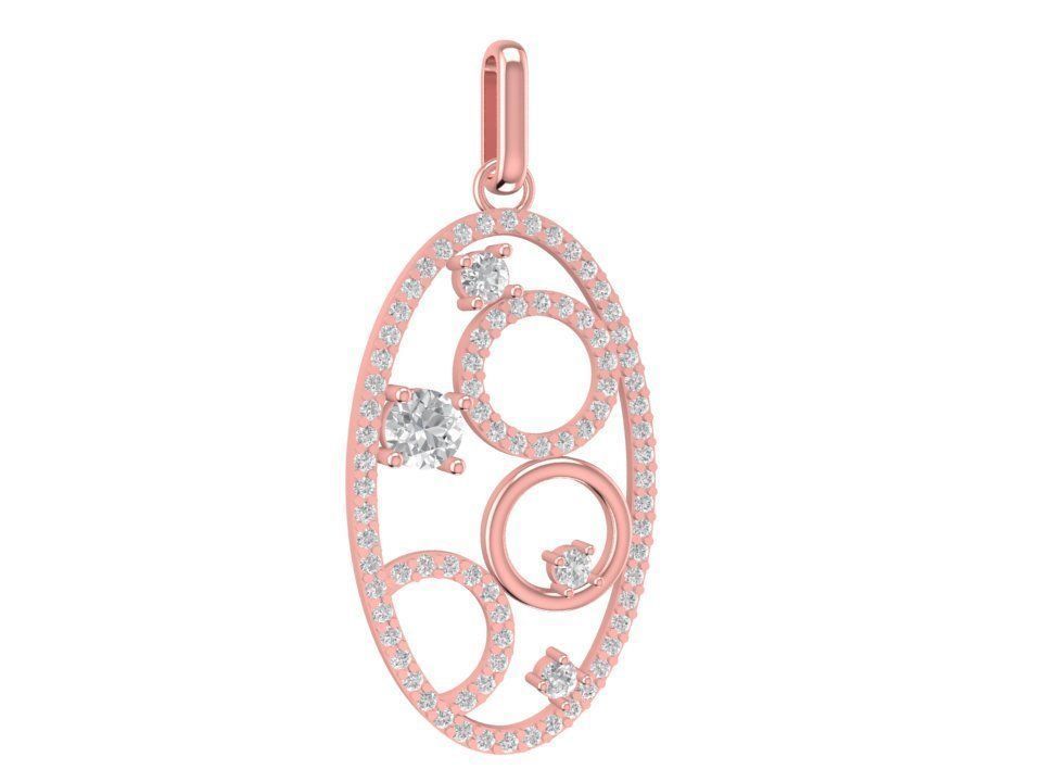 rose gold pendant 1888 jewelry fashion accessories diamond woman women design pendants 3D print model - Mito3D