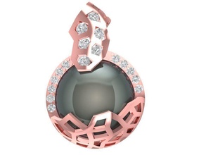 rose gold pendant 1891 jewelry fashion accessories diamond man men woman women unisex design fengshui pendants 3d print model - Mito3D