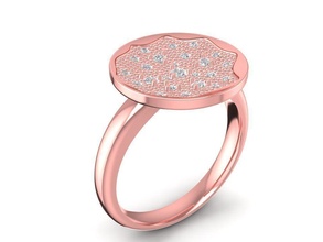 rosa oro squillare 1393 gioielleria moda Accessori diamante uomo uomini donna donne unisex design feng shui anelli 3d print model - Mito3D