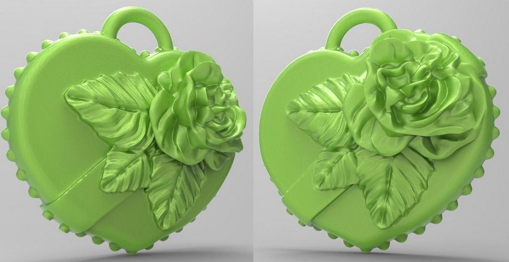 rosa corazón de la moda flor amor día san valentín el romance regalo makerschallenge imaterialisechallenge otros 3D print model - Mito3D
