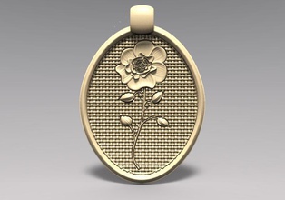 rose pendant keychain keyring flower fashion cnc jewelry pendants 3d print model - Mito3D