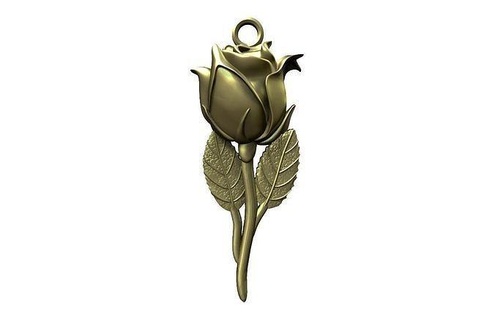 rose pendant rose pendant jewelry jewel art flower pendants  3d print model - Mito3D
