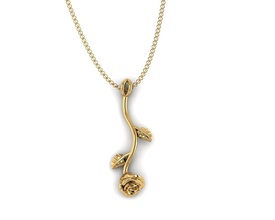 rose pendentif bijoux des colliers d'argent bague en or de la mode imprimable nature rosegold beauté femmes 3d print model - Mito3D