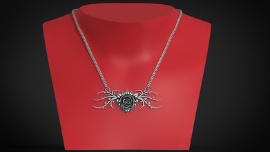 rose pendant ornament floral nature fashion jewelry pendants 3d print model - Mito3D