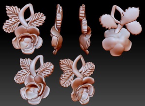 rose pingente jóias amor elegante a forma o romance bonita arte natureza animais 3dmodel 3dprinting talão pingentes 3d print model - Mito3D