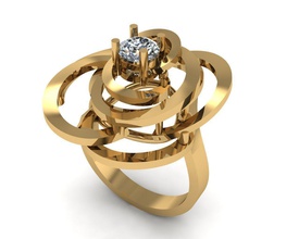 rose ring bijoux de l'anneau jaune or joyau le diamant les anneaux d'argent gem pierres précieuses gesmtone art broches collier accessoires 3d print model - Mito3D