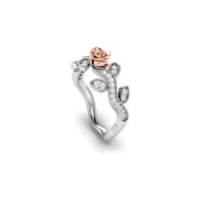 rosa squillare gioielleria oro argento stampabile diamante gioiello nozze fidanzamento gemma sterlina moda platino bellezza anelli 3d print model - Mito3D
