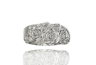 rose ring 3d print model jewelry rings 3d print model - Mito3D