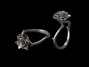 rose ring 3d print model gold 3dprinting jewelry rings flower blackthorn thorn female silver vintage wedding jewellery mexican pack design unique 3d print model - Mito3D