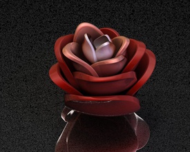 rosa anillo 3d impresión modelo oro joyería joya plata moda compromiso diamante roser anillos 3d print model - Mito3D