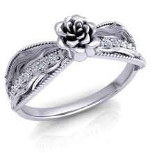 rosa anillo de 88 joya la boda compromiso joyería imprimible el diamante plata oro moda sterling blanco y belleza collar platino engagem los anillos 3d print model - Mito3D