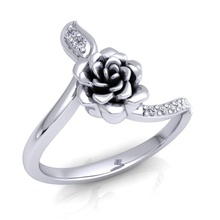 rosa anillo de 89 joya la boda compromiso joyería imprimible el diamante plata oro moda sterling blanco brillante gem solitaire y belleza collar los anillos 3d print model - Mito3D