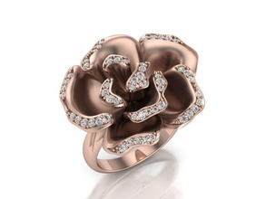 rose ring camellia jewelry buy 3dmodel 3dprint silver gold rings 3d print model - Mito3D