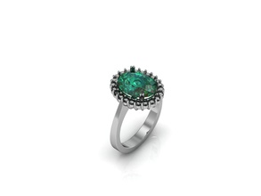 rosetta klassisch ring smaragd gold juwel mode diamant engagement platin silber charakter kleidung schmuck ringe 3d print model - Mito3D