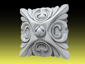 rozet 008 cnc artcam kam dekor simetri süs bas rahatlama sanat heykeller kalıp öğütme imalat 3axis doğrama işleri ev 3d print model - Mito3D