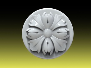 roseta 012 a casa decoração decorativos artcam cam simetria cnc ornamento 3d print model - Mito3D