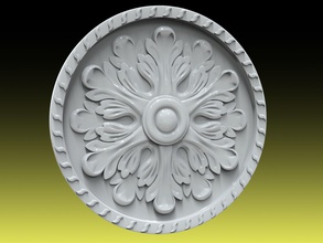 rosette 052 house artcam cnc machining furniture cam decor symmetry decoration ornament 3d print model - Mito3D