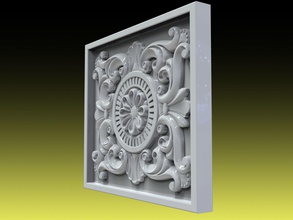 roseta 054 casa cnc artcam cam decoración muebles semmetry ornamento de la 3d print model - Mito3D