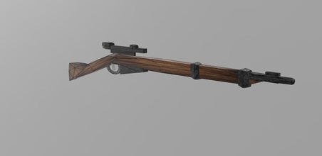 ross sniper rifle simple minimalist military weapon gun science 3d print model - Mito3D