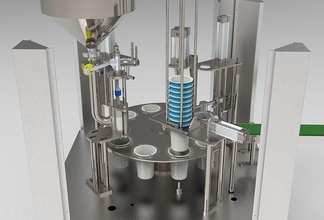 döner sıvı dolgu makine bardak sanayi mühendislik torna tezgahı imalat paslanmaz sınırlama üretim hattı deterjan pompa benzin metal tasarım fincan bilim 3d print model - Mito3D