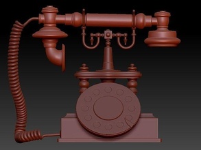rotary telephone phone electronic house decor 3d print model - Mito3D