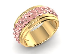 ruotare cubano squillare 1564 gioielleria moda accessori oro diamante uomo uomini design feng shui anelli 3d print model - Mito3D