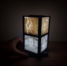 giratorio litofano lámpara noche decoración regalo idea LED ligero casa Encendiendo 3d print model - Mito3D