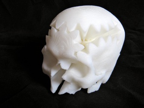 rotating skull gear hobby-diy geekery anatomy macabre spooky horror skeleton steampunk anatomical gothic goth halloween hobby diy other 3d print model - Mito3D