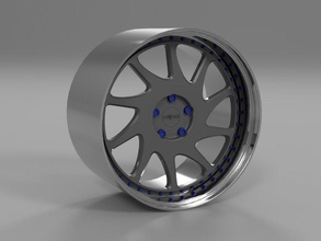 rotiforme ozt jdm alumínio borda roda cromada passatempo faça automotivo veículo 3d print model - Mito3D