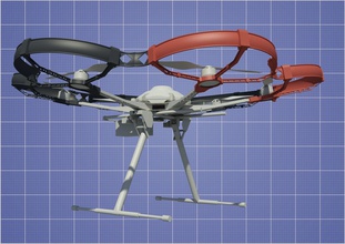 rotore protezione dji s800 collegabile drohne multicotteri elicottero scudo passatempo fai elettronica 3d print model - Mito3D