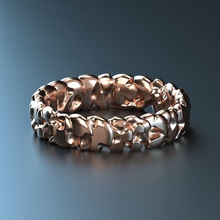 rugueux anneau bijoux précieux imprimable de mariage les anneaux 3d print model - Mito3D