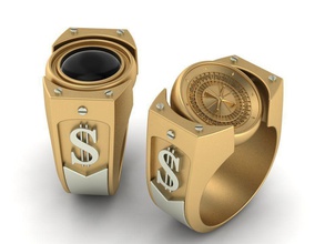 la roulette bijoux doigt or pierre le cabaret les anneaux 3d print model - Mito3D