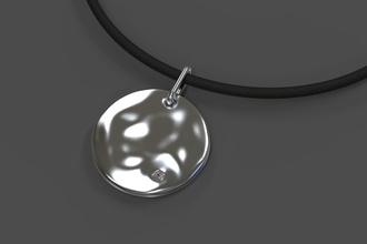 aqua pendant silver textured printable jewellery wave wavy jewelry pendants luxury contemporary minimalism water modern 3d print model - Mito3D
