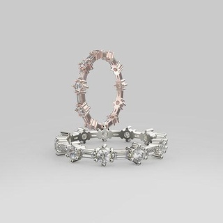 redondo junquillo eternidad anillo eternityband diamante palillos diamantes 3dmodel 3dring 3dband 3dprintmodel 3dprintjewelry 3dprintring joyería joya diseño diseñadora joyas imprimible compromiso banda anillos 3d print model - Mito3D