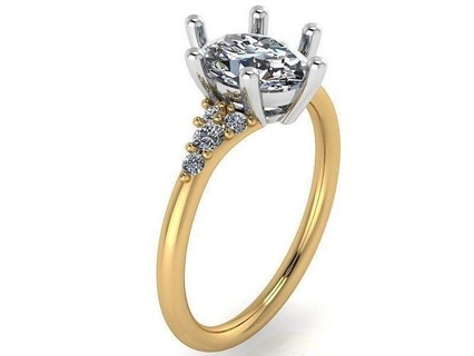 redondo grande Roca diamante anillo 2064 3d impresión modelo oro pavimentar joyería joya plata fabricación Moda diseño cuerda anillos compromiso imprimible libra esterlina 3d print model - Mito3D
