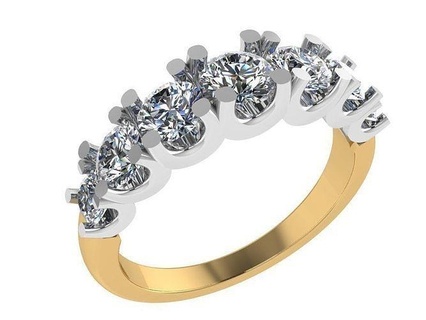 rond diamant bague 0558 or paver bijoux argent fabrication mode conception engagement gemme imprimable sterling bracelet cubain boucle d'oreille Collier pendentif anneaux 3d print model - Mito3D