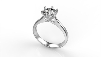 Runde Diamant-ring alle Größe Schmuck diamond ring gold gem Ringe 3d print model - Mito3D