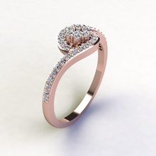giro di halo fantasia anello gioiello gemma fidanzamento matrimonio gioielli stampabile moda diamanti brillante diamante argento oro diamant brillant zaffiro e bellezza engagem anelli 3d print model - Mito3D