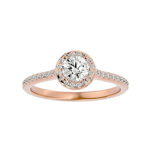 volta aréola solitário Casamento noivado anel 360 Visão joalheria banda feminino ouro diamante argolas mulheres imprimível 3D print model - Mito3D