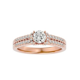 giro alone solitario nozze Fidanzamento squillare 360 Visualizza gioielleria gruppo musicale womenring oro diamante anelli donne stampabile 3d print model - Mito3D