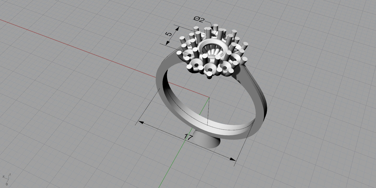 bague ronde halo bijoux de l'anneau le diamant imprimable platine en blanc gem brillant or les anneaux 3D print model - Mito3D