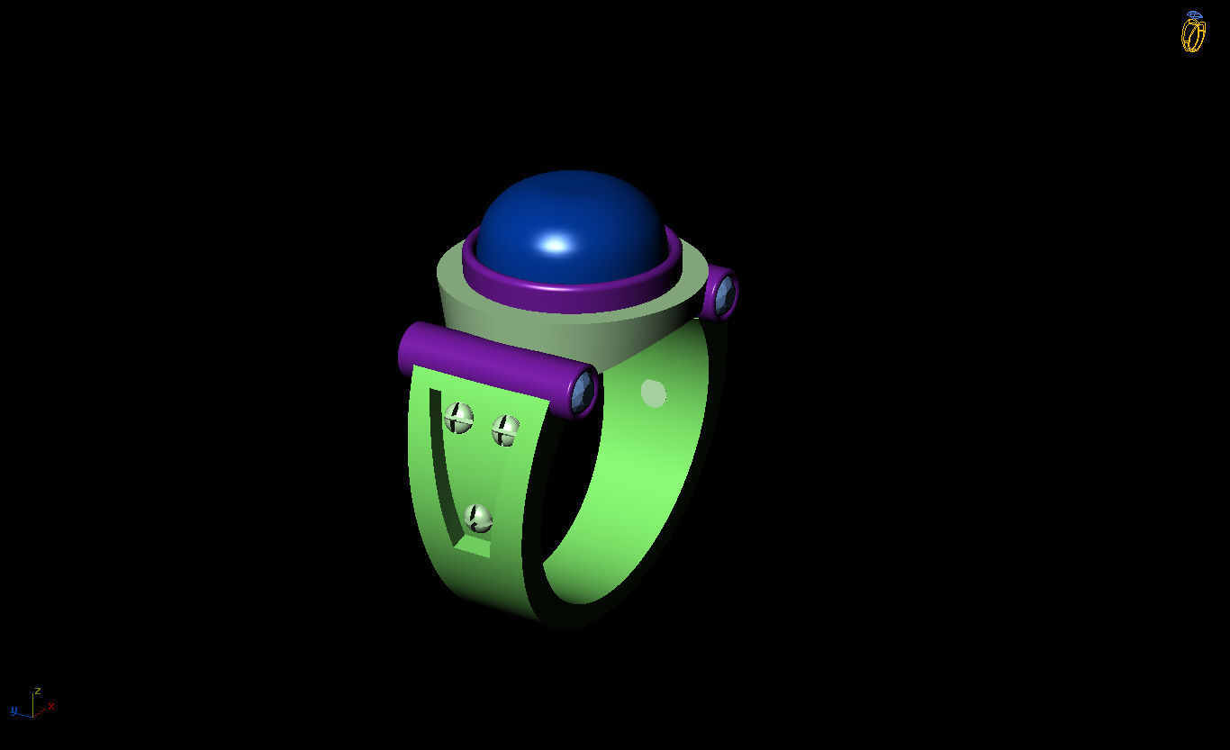 ring-rund-Schrauben-design Schmuck ring gentsring gem weiß Ringe 3D print model - Mito3D