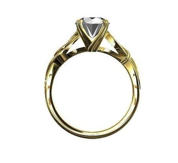 rond ensemble bague or bijoux argent imprimable diamant anneaux bijou mariage gemme engagement platine brillant sterling mode luxe conception 3d print model - Mito3D